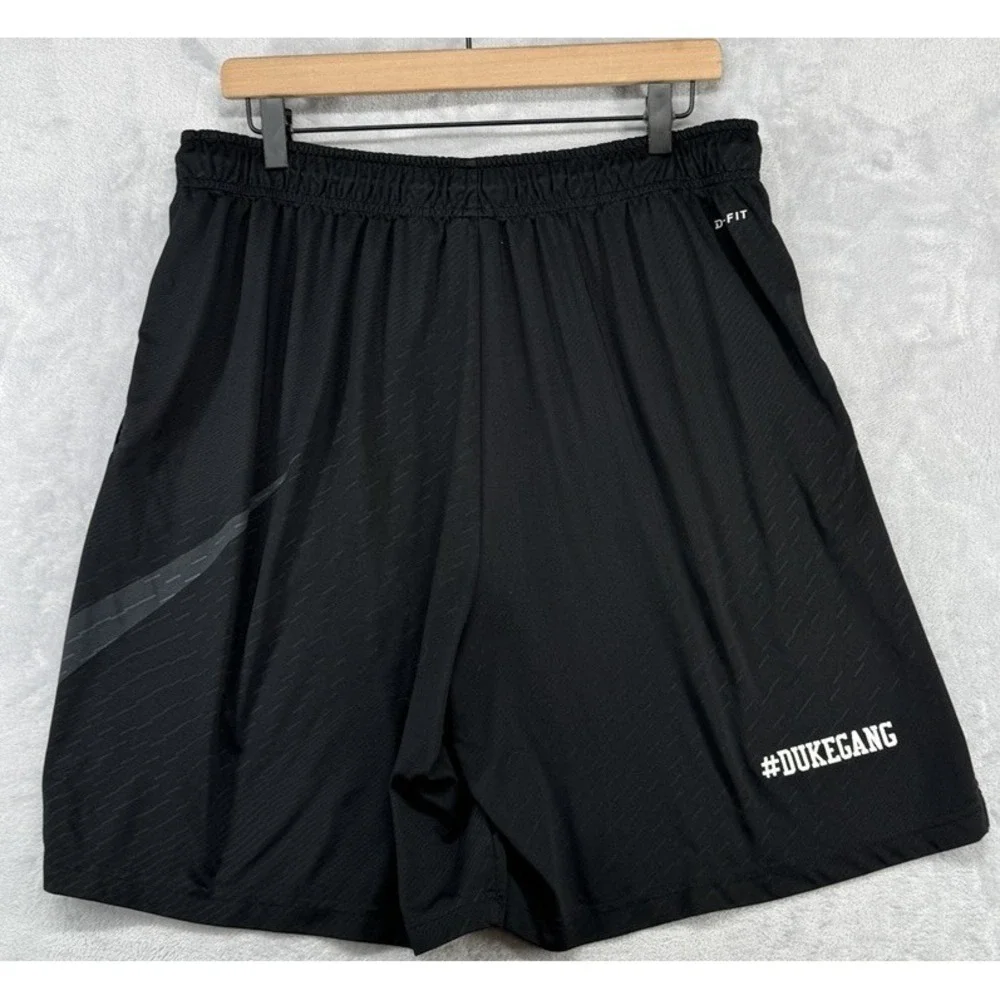 Nike Duke Blue Devils Team Issued 2017 Quick Lane Bowl Black Shorts 9
